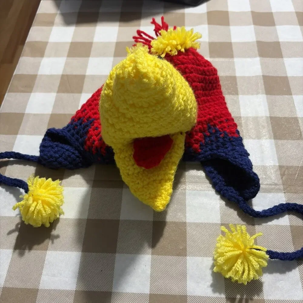 Crochet Jayhawk Toddler Or Small Kids Beanie